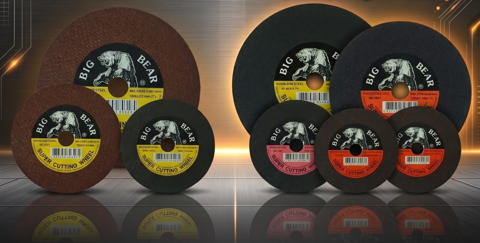 แผ่นตัด Super Cutting Wheel ตราหมี BIG BEAR หลายขนาด